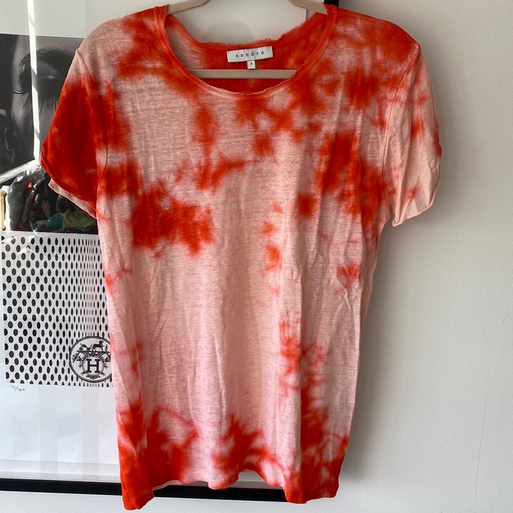 Sandro tee. Size 3= US 6. Tie dye